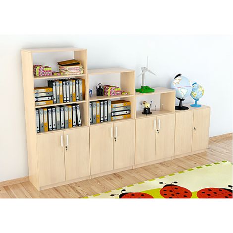 Set mobilier scolar pentru depozitare si expunere materiale didactice, expo 3 culoare mesteacan - imagine 5